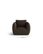 Fauteuil bouclé 1 place Bellamour marron - 95.5x87x80 cm