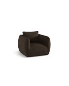 Fauteuil bouclé 1 place Bellamour marron - 95.5x87x80 cm
