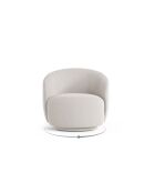 Aureline 1-zits draaifauteuil in lichtbeige structuurstof - 86x83x76,5 cm