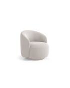 Aureline 1-zits draaifauteuil in lichtbeige structuurstof - 86x83x76,5 cm