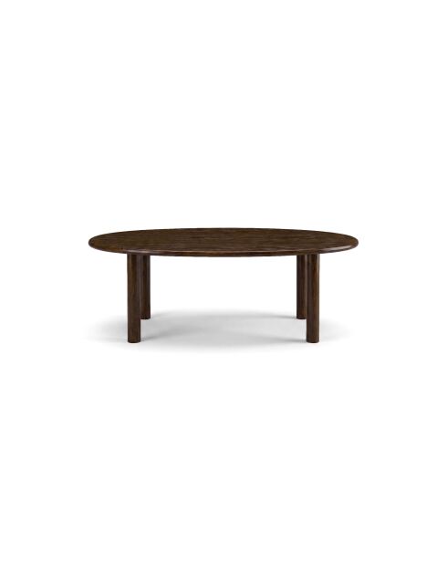 Table à manger 6 places Leon chêne noyer - 180x100x76 cm