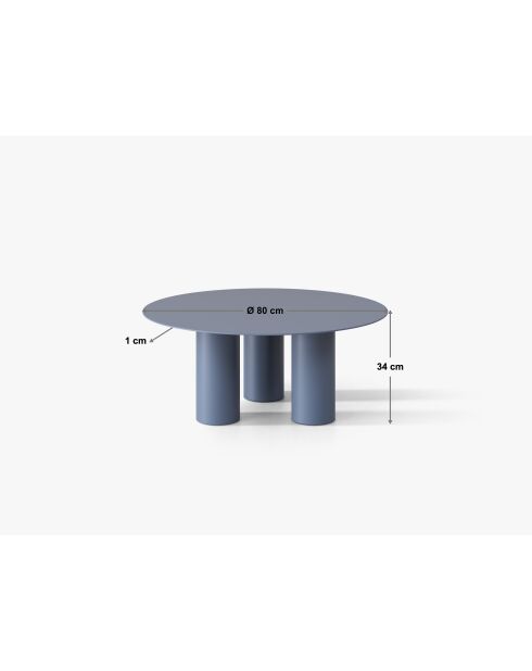 Table basse Cluny expresso - 80x80x33.5 cm