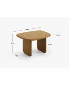Table basse Manon chêne noir - 75x60x42 cm