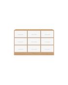 Commode 9 tiroirs Uma bois/blanc - 113 x 30 x 70 cm