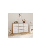Commode 9 tiroirs Uma bois/blanc - 113 x 30 x 70 cm