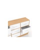 Commode 9 tiroirs Uma bois/blanc - 113 x 30 x 70 cm