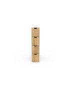 Meuble d'appoint 4 tiroirs avec roulettes blanc/bois - 17 x 45 x 80 cm