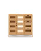 Meuble sous vasque placards et tiroirs Maya bambou - 70 x 30 x 65 cm