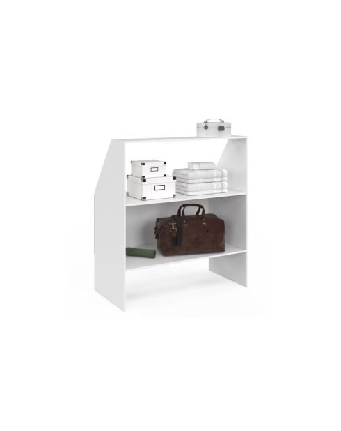 Etagère de rangement sous pente Jeanne blanche - 100 x 50 x 110 cm