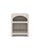 Lot de 2 Tables de chevet Alyana organiques effet travertin - 40 x 40 x 50 cm