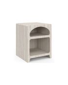 Lot de 2 Tables de chevet Alyana organiques effet travertin - 40 x 40 x 50 cm