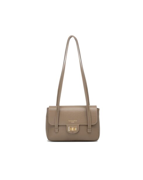 Borsa a tracolla Saige in pelle taupe - 26 x 18 x 7,5 cm