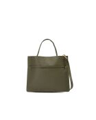 Sac à main en cuir Freda vert olive - 33 x 27 x 2 cm