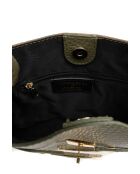 Sac à main en cuir Freda vert olive - 33 x 27 x 2 cm