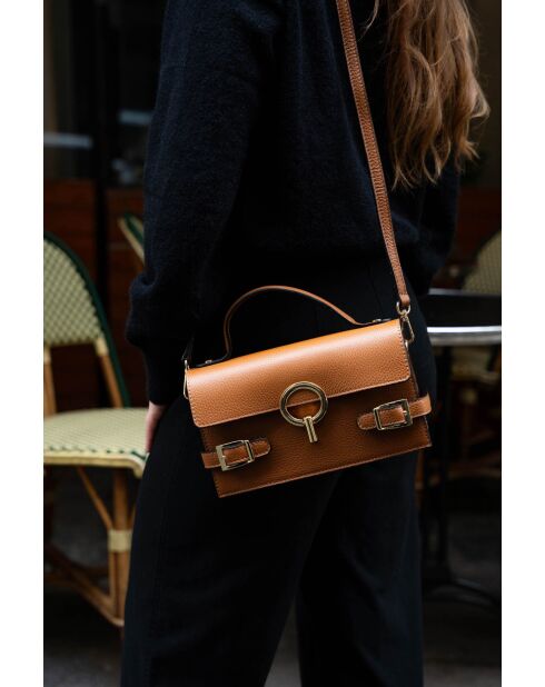 Sumy Handtasche aus Kamelleder - 24 x 14 x 7 cm