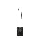 Sac bandoulière en cuir Clover noir - 14 x 21 x 3,5 cm