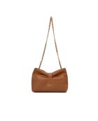 Oren schoudertas van camel leer - 26 x 17,5 x 10 cm
