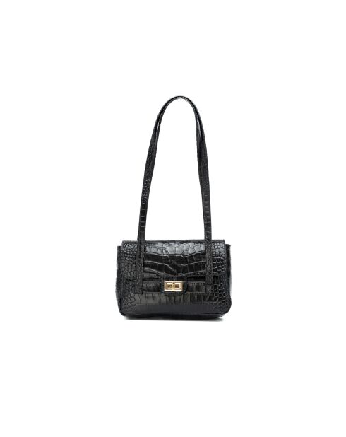 Borsa a tracolla in pelle nera scarlatta - 26 x 18 x 7,5 cm