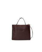 Freda bordeauxrode leren handtas - 33 x 27 x 2 cm