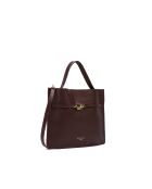 Freda bordeauxrode leren handtas - 33 x 27 x 2 cm