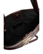 Freda bordeauxrode leren handtas - 33 x 27 x 2 cm