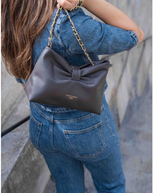 Oren Schultertasche aus Mokkaleder - 26 x 17,5 x 10 cm