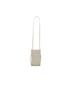Sac bandoulière en cuir Clover blanc cassé - 14 x 21 x 3,5 cm