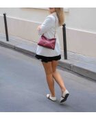 Borsa a tracolla Oren in pelle bordeaux - 26 x 17,5 x 10 cm
