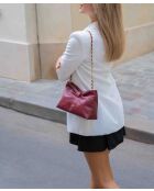 Borsa a tracolla Oren in pelle bordeaux - 26 x 17,5 x 10 cm