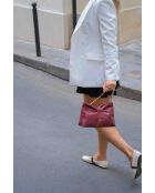 Borsa a tracolla Oren in pelle bordeaux - 26 x 17,5 x 10 cm