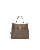 Bolso Freda de piel color topo - 33 x 27 x 2 cm