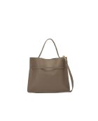 Bolso Freda de piel color topo - 33 x 27 x 2 cm