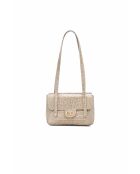 Borsa a tracolla in pelle beige scarlatta - 26 x 18 x 7,5 cm