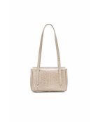 Borsa a tracolla in pelle beige scarlatta - 26 x 18 x 7,5 cm