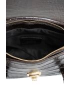 Scarlet chocolade leren schoudertas - 26 x 18 x 7,5 cm