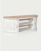 Argo - Porta TV in legno massello di mango intagliato 150 cm