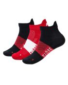Packung mit 3 Paar mehrfarbigen Low Cut-Socken
