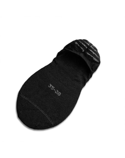 Lot de 3 paires de chaussettes en laine Invisible Merino noir/blanc