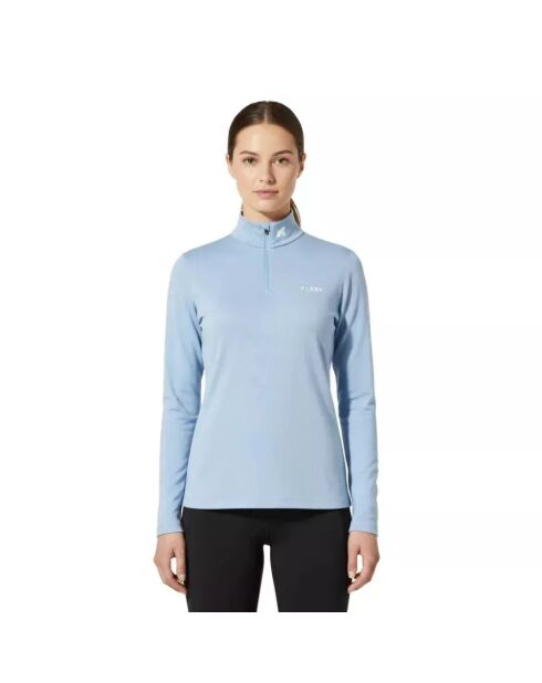 Bjork Zip 210 Aletsch blauwe wollen top met eerste laag