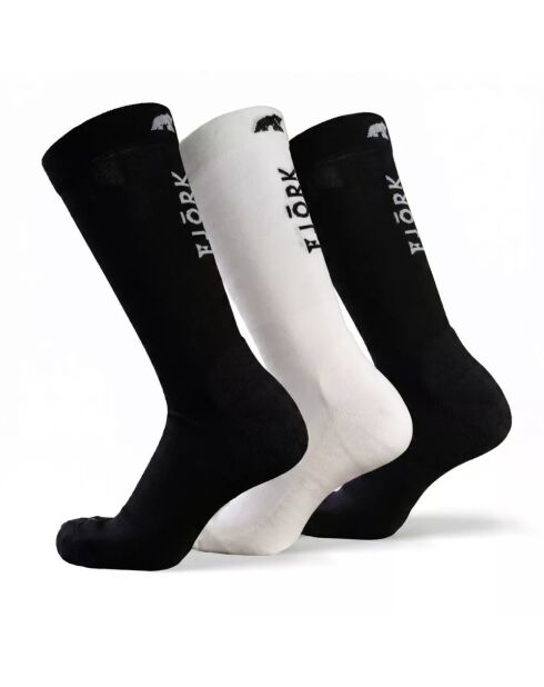 Lot de 3 paires de chaussettes Fresh Cut noir/blanc