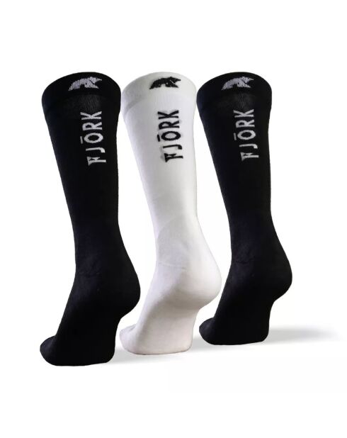 Lot de 3 paires de chaussettes Fresh Cut noir/blanc