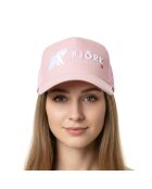 Rosa/weiße Baseballkappe mit Schweizer Logo