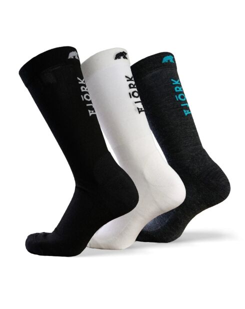 Packung mit 3 Paar Fresh Cut Socken weiß/schwarz/grau