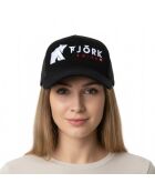Schwarz/weiße Baseballkappe mit Schweizer Logo