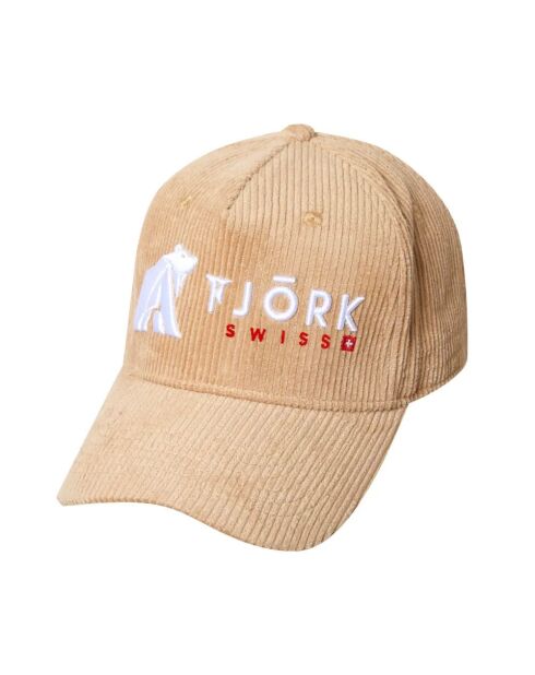Casquette Baseball Logo Suisse marron/blanc