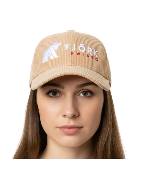 Casquette Baseball Logo Suisse marron/blanc