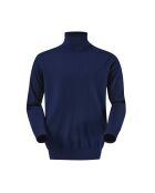City wollen trui met rolkraag marineblauw