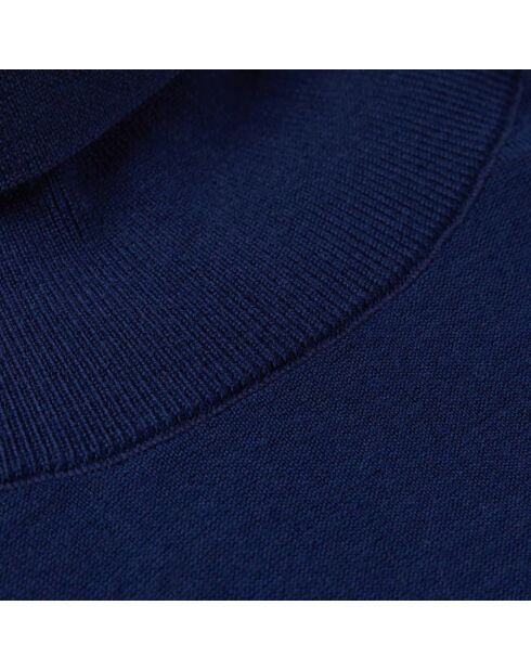 City wollen trui met rolkraag marineblauw