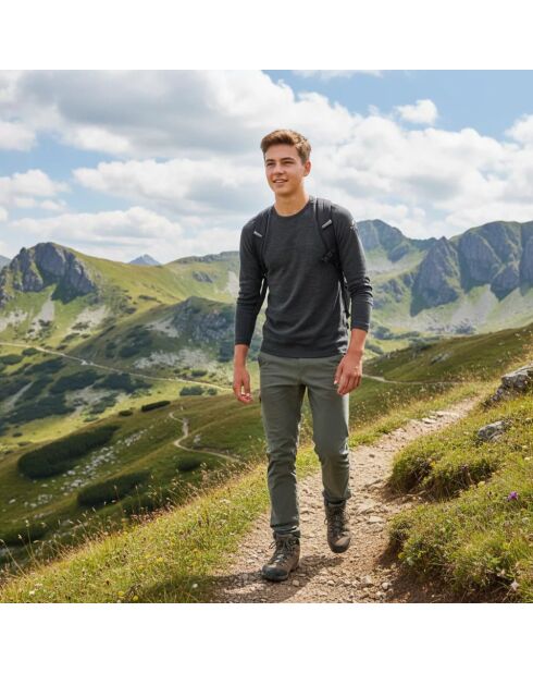 Grijze wollen top Zinal 210