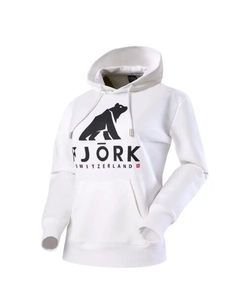 Sweat à capuche en coton Titlis Logo blanc/noir